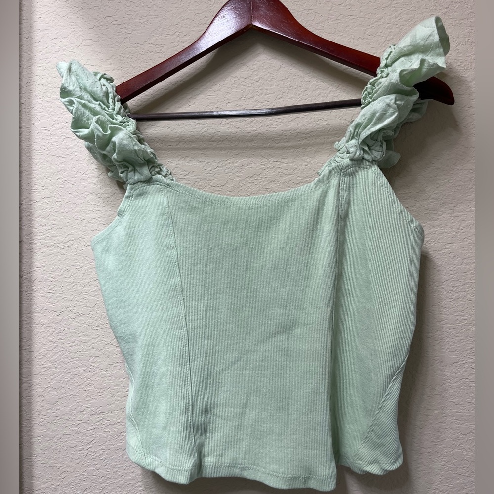 Anthropologie Ribbed Corset Tank •Size Large